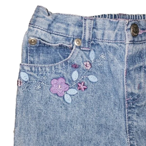 LITTLE LEGENDS Jeans with Embroidered Flowers - Picture 2 of 5